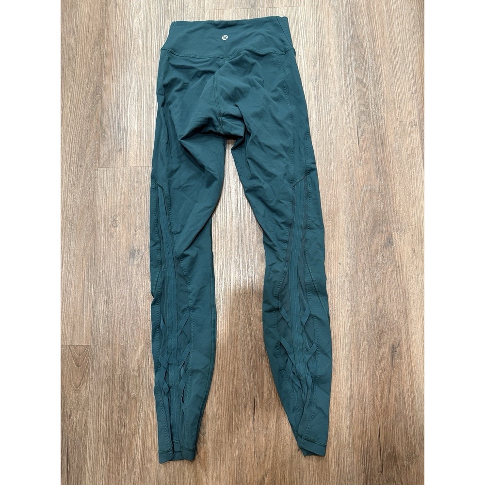 Lululemon Activewear‎ Skinny Stretch Yuga Workout Leggings Women Green Size 4